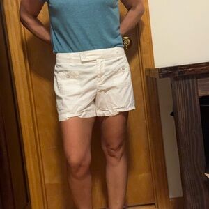 Ann Taylor White Cargo Shorts